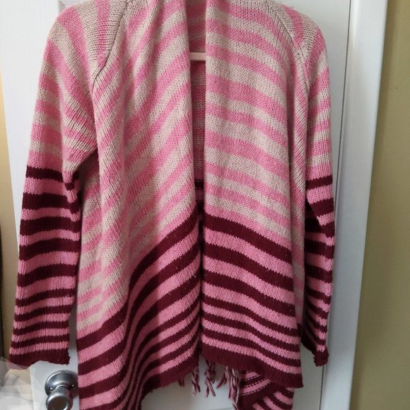 BCBGMaxAzria Pink Knit Poncho Cardigan - Picture 3 of 9